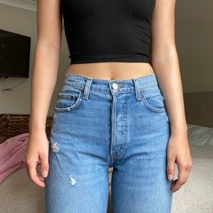 Reformation blue denim jeans